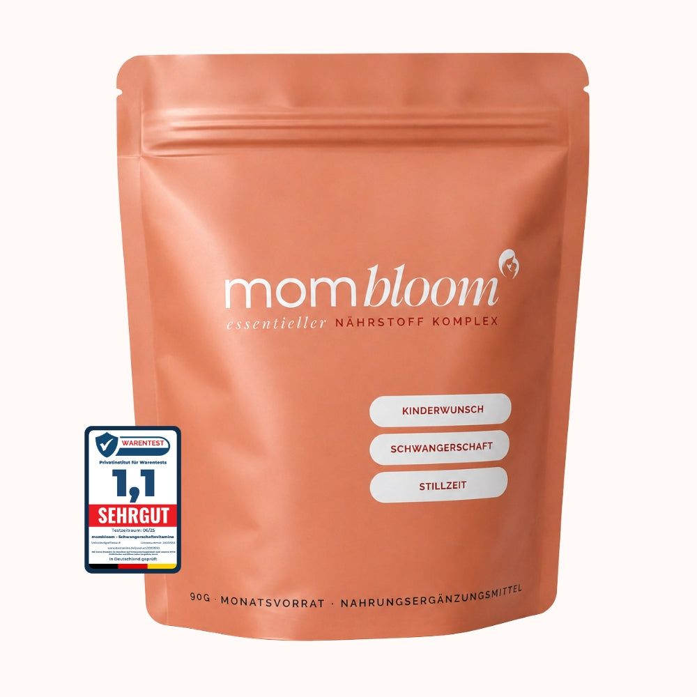 mombloom essentials Pulver für Kinderwunsch, Schwangerschaft & Stillzeit