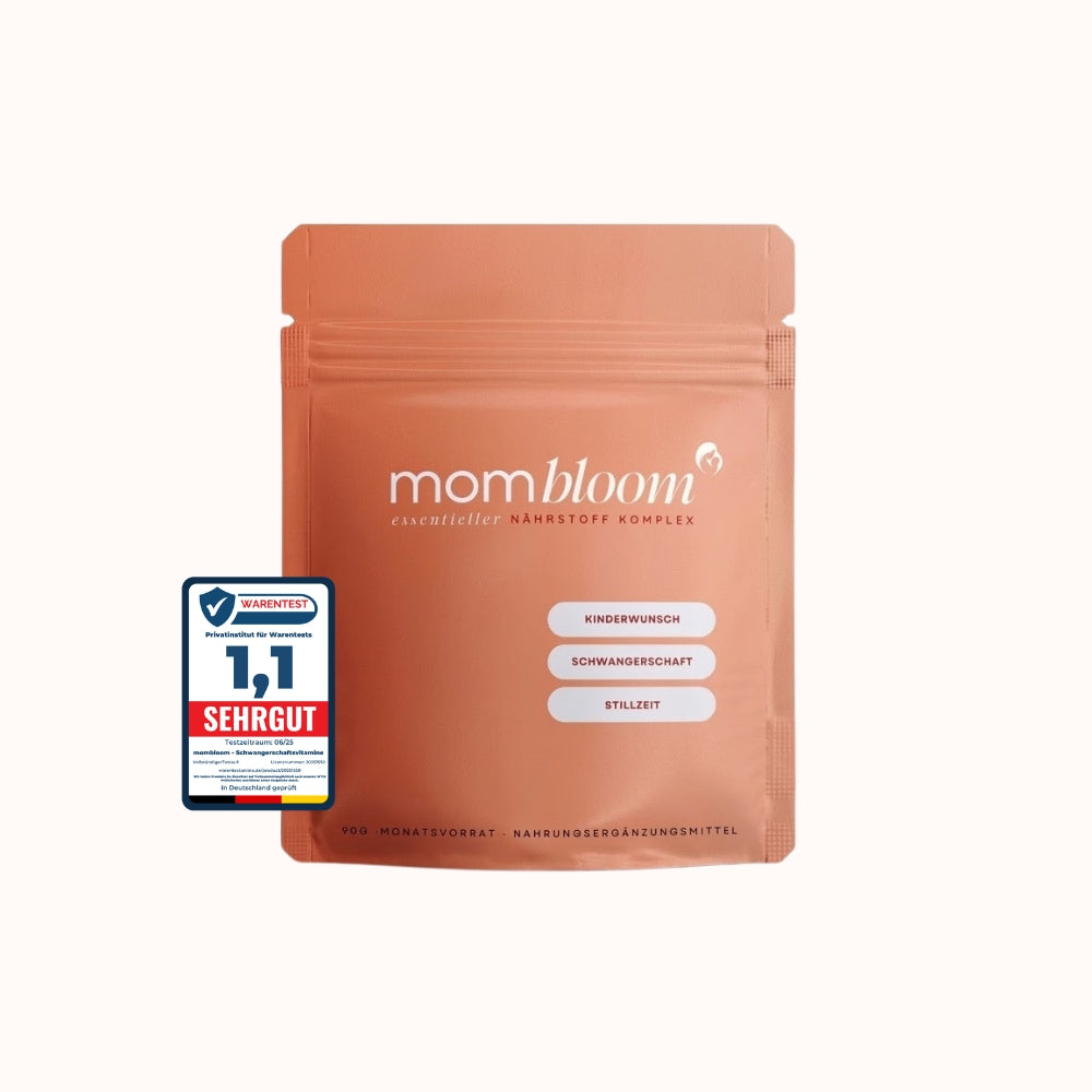 mombloom essentials Pulver für Kinderwunsch, Schwangerschaft & Stillzeit