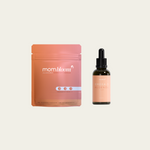 mombloom Starterkit - Essentials + Omega (vegan)mombloom Essentials Pulver ist die Nährstoffbasis. Da man Omega nicht als Pulver einnehmen kann empfehlen wir für die höchste Wirksamkeit, das Essentials Pulver zusammen mit Omega Tropfen einzunehmen. Mit de
