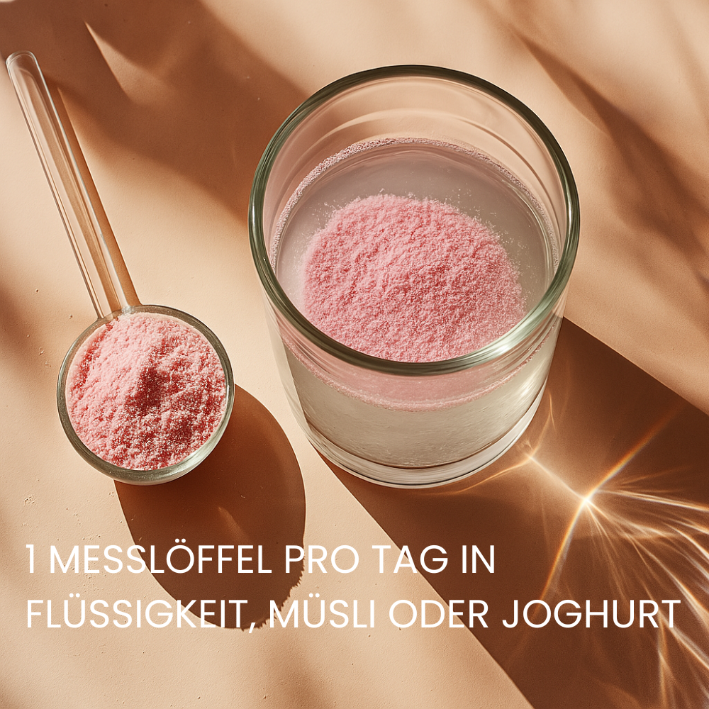 mombloom essentials Pulver (90g je Packung für 30 Tage)Enthält eine ausgewogene Mischung aus Myo-Inositol, Himbeer- Fruchtsaftpulver zur Geschmacksneutralität, Acerola Extrakt 400 µg Folsäure pro Tagesdosis, um die normale Entwicklung des Babys zu unterst